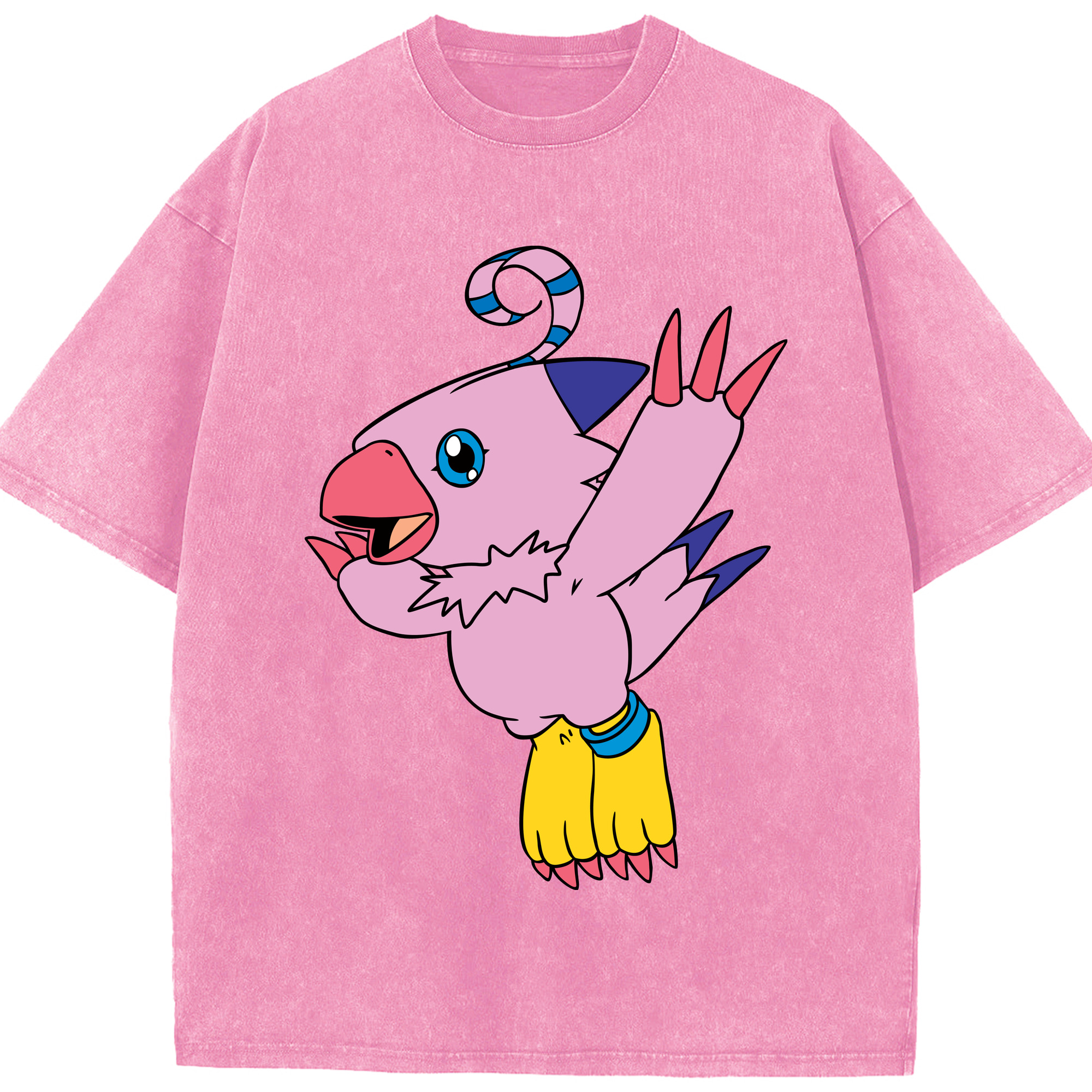 （画像用） Digimon デジタルモンスター/デジモン 綿100% ヴィンテージ風 半袖Tシャツ（フロントプリント）